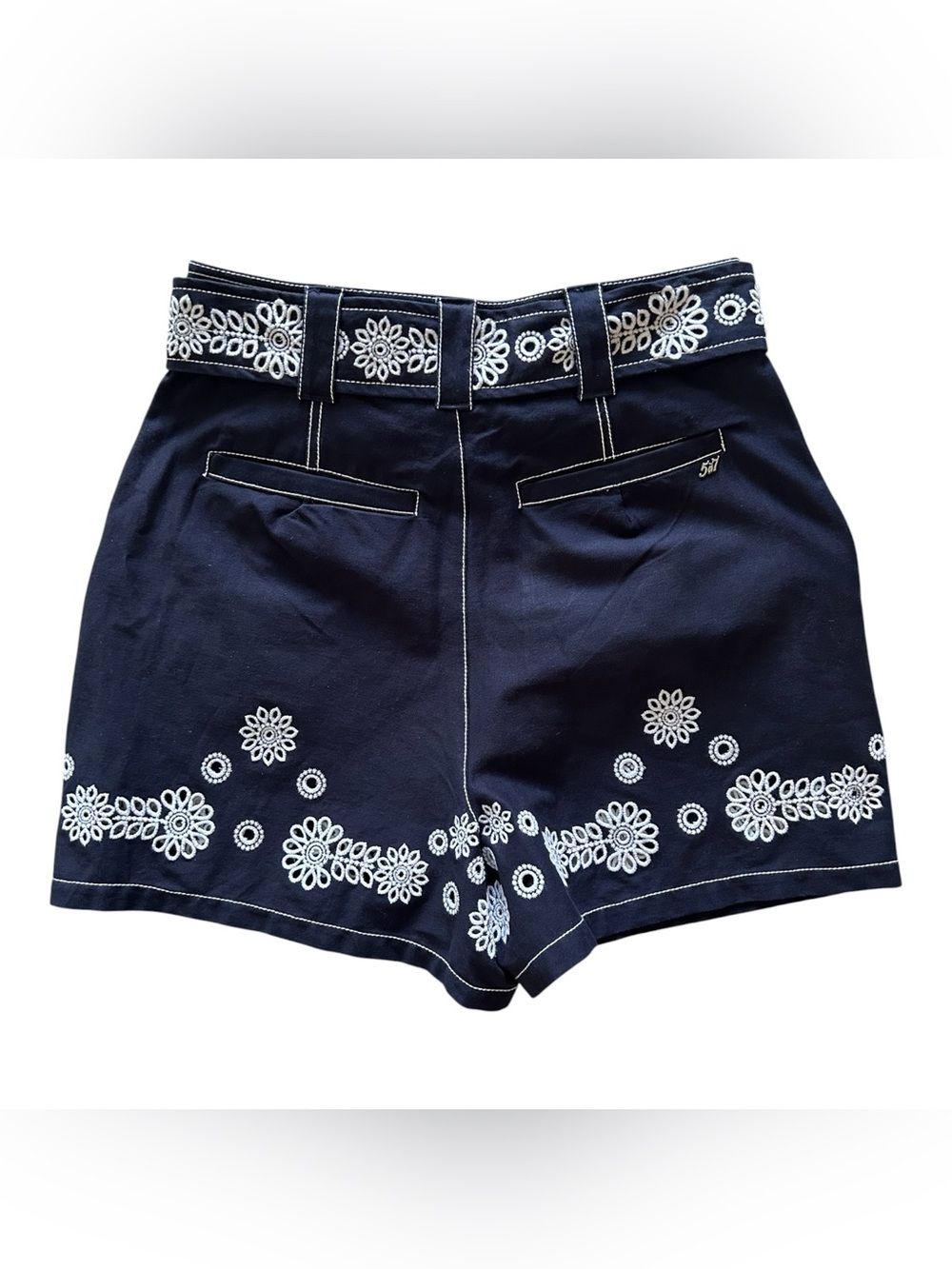 CINQ A SEPT Navy/White Mazie Eyelet Aldi Shorts Sz 4 Sm NWT $345 Boho Chic - Picture 6 of 13